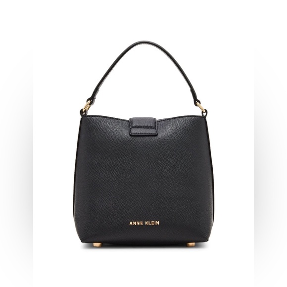 Anne Klein Handbags - Small Sculpted Buckle Bucket with Convertible Strap